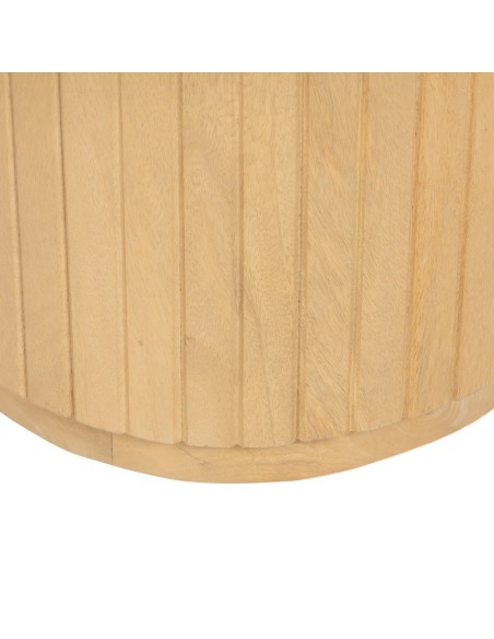 Set Yoana 2 mesas auxiliares de madera de mango y mármol blanco/negro Ø 60 cm /Ø 75 cm.