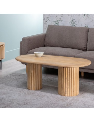 Mesa de centro NEALY de madera de mango natural...