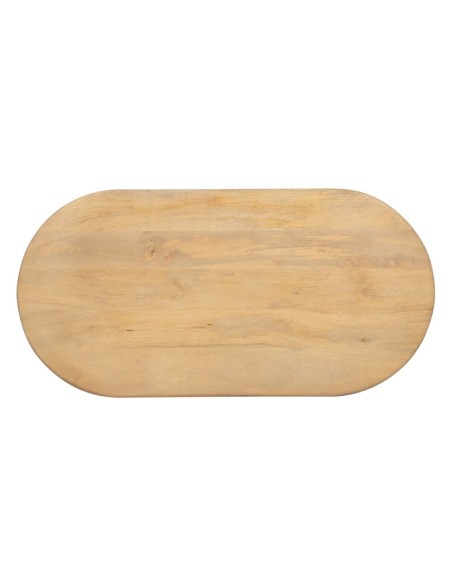 Mesa de centro NEALY em madeira de mangueira natural 120 x 60 cm.