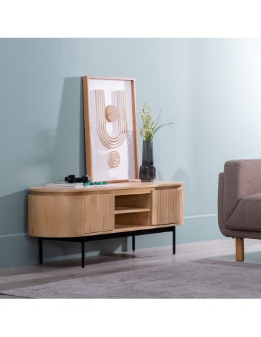 Mueble de tv LICIA, 2 puertas de madera de...