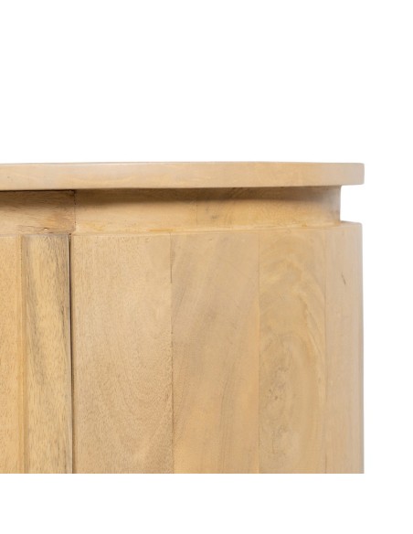 Aparador LICIA 2 puertas de madera maciza de mango y metal pintado negro 140 x 40 cm.