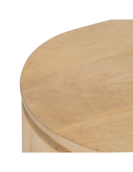 Aparador LICIA com 4 portas em madeira maciça de mangueira e metal pintado de preto 170 x 40 cm.