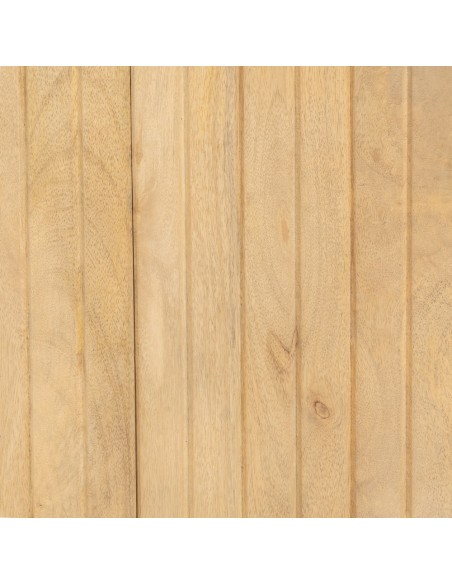 Aparador LICIA com 4 portas em madeira maciça de mangueira e metal pintado de preto 170 x 40 cm.