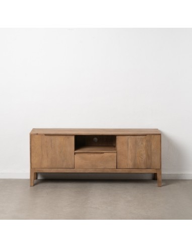 Mueble TV ALGUEMA 2 puertas y 1cajon en madera de mango natural 150 x 40 x 60 cm.