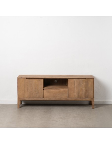 Móvel TV ALGUEMA com 2 portas e 1 gaveta em madeira de mangueira natural 150 x 40 x 60 cm.