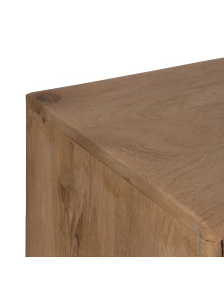 Móvel TV ALGUEMA com 2 portas e 1 gaveta em madeira de mangueira natural 150 x 40 x 60 cm.