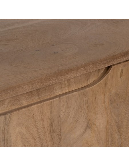 Mueble TV ALGUEMA 2 puertas y 1cajon en madera de mango natural 150 x 40 x 60 cm.