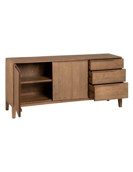 Aparador VEDRANA 2 puertas,3 cajones en madera de mango 193 x 87 cm.
