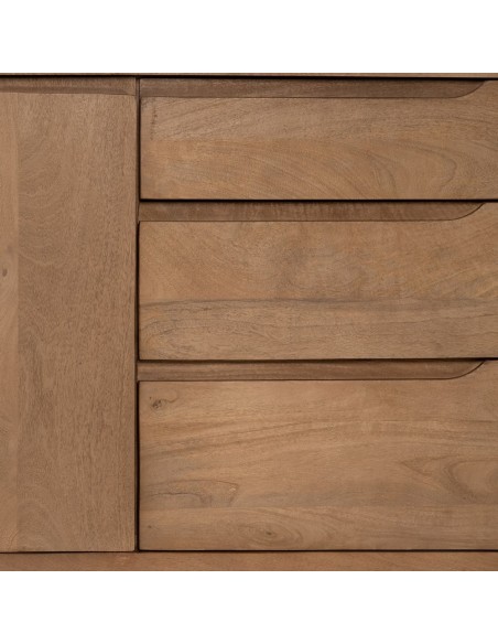 Aparador VEDRANA 2 portas, 3 gavetas em madeira de mangueira 193 x 87 cm.