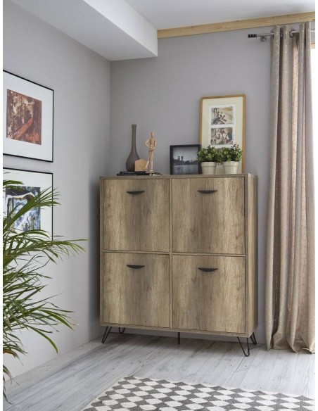 Aparador cubo KANSAS 120, madera, metal