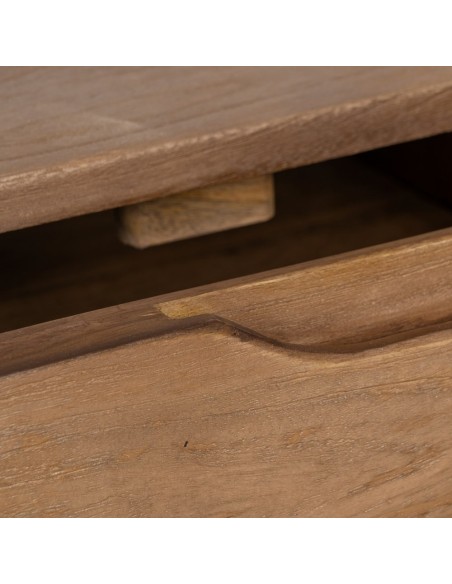 Mesa de cabeceira VEDRANA 2 gavetas em madeira de mangueira 40 x 65 cm.