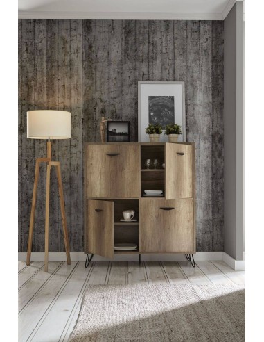 Aparador cubo KANSAS, 120, madeira, metal