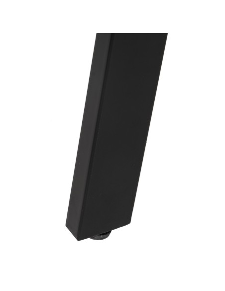 Mesa redonda SHANELLE de madeira com pés de ferro preto Ø 90 cm.