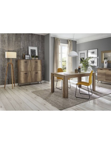 Aparador cubo KANSAS 120, madera, metal