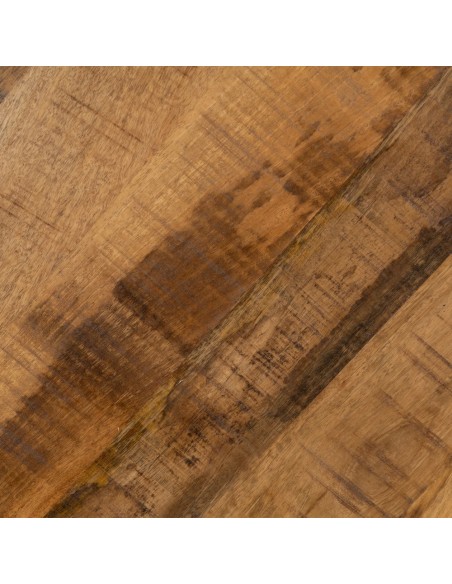 Mesa redonda SHANELLE de madera y patas de hierro en negro Ø 130 cm.