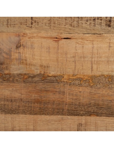 Mesa redonda SHANELLE de madera y patas de hierro en negro 200x100 cm.