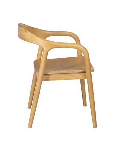 Silla rustica YDALIA de madera maciza de olmo...