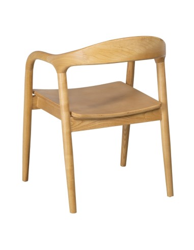 Silla rustica YDALIA de madera maciza de olmo...