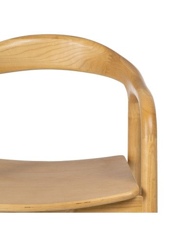 Silla rustica YDALIA de madera maciza de olmo...