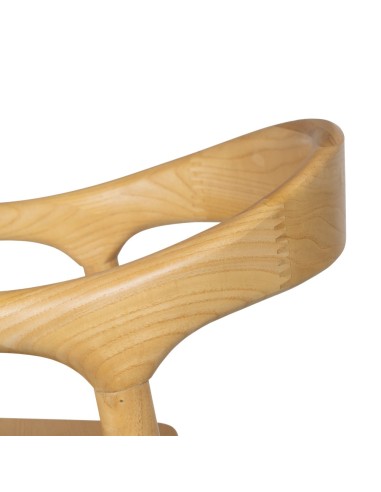 Silla rustica YDALIA de madera maciza de olmo...