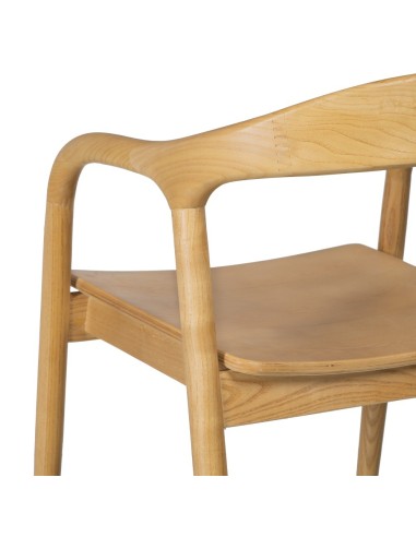 Silla rustica YDALIA de madera maciza de olmo...