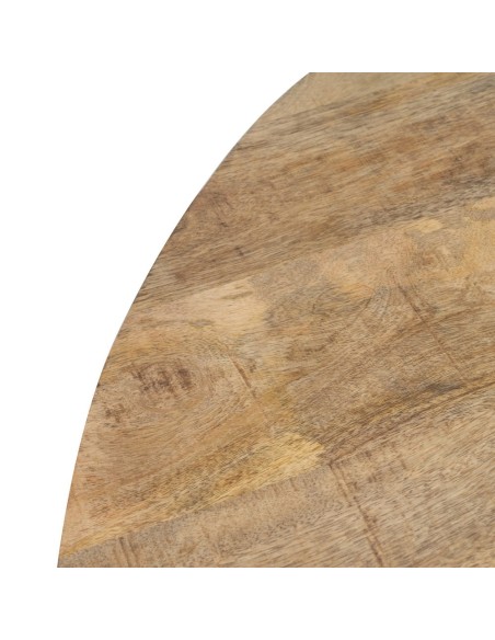 Mesa redonda ARGO 130 de madera y patas de metal negro