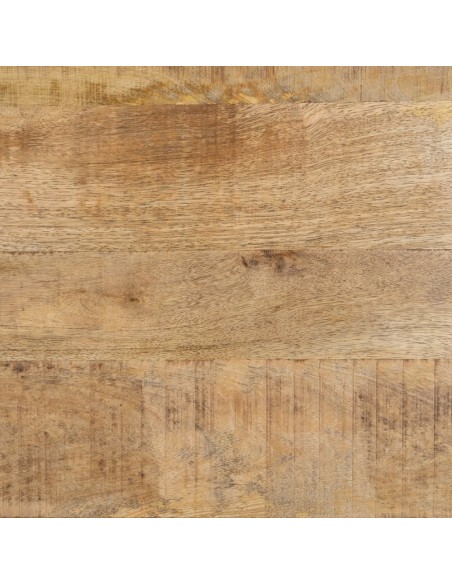 Mesa redonda ARGO 150 de madera de mango y patas de metal negro