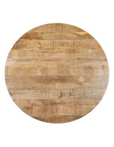 Mesa redonda ARGO 150 de madera de mango y...