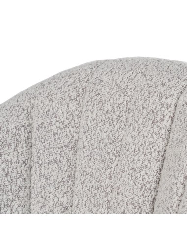 Silla con brazos YUNIA en tejido gris con patas...