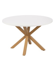 Mesa redonda ARGO em DM branco e pés em metal natural Ø... 2