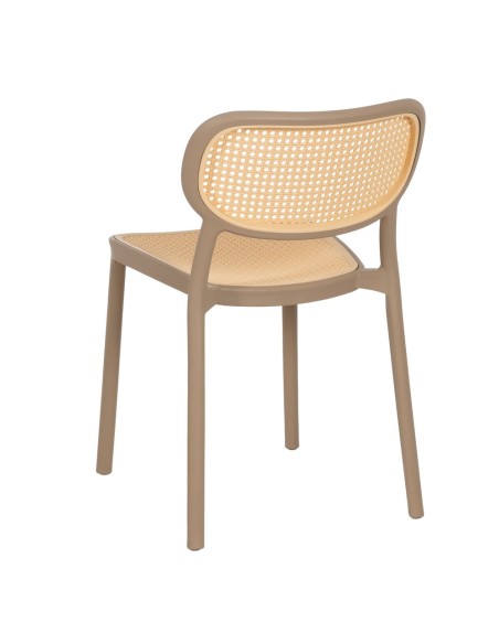 Silla DORIN apilable de polipropileno, beige/natural.