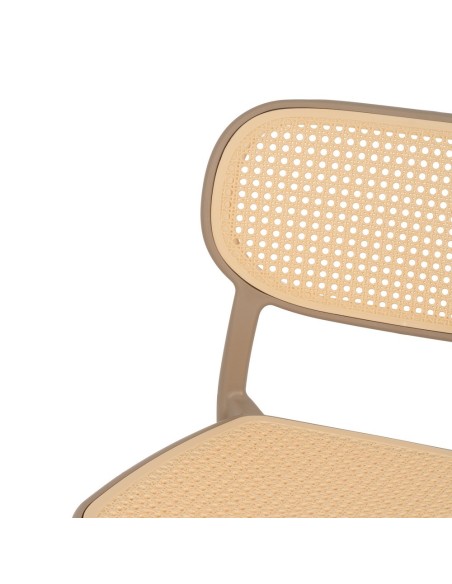 Silla DORIN apilable de polipropileno, beige/natural.