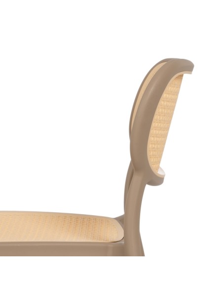 Silla DORIN apilable de polipropileno, beige/natural.