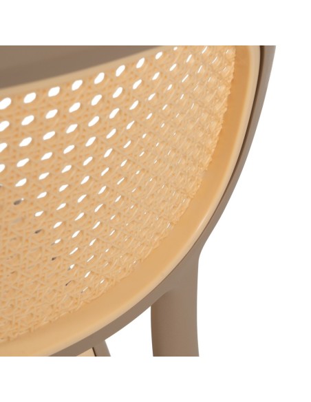 Silla DORIN apilable de polipropileno, beige/natural.