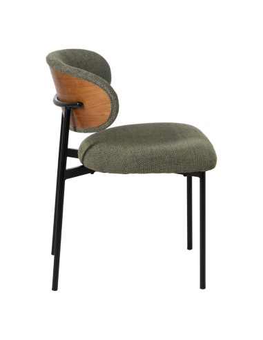 Silla de diseño RUNNIE de tejido en verde...