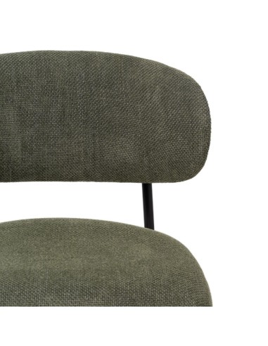 Cadeira design RUNNIE em tecido verde escuro...
