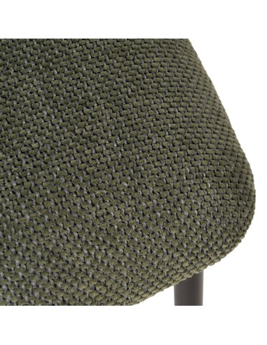 Silla de diseño RUNNIE de tejido en verde...
