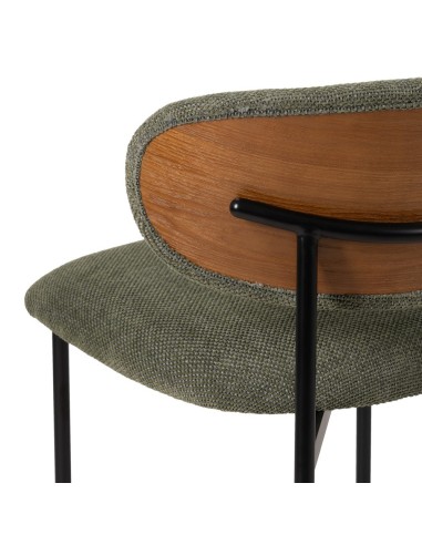 Silla de diseño RUNNIE de tejido en verde...