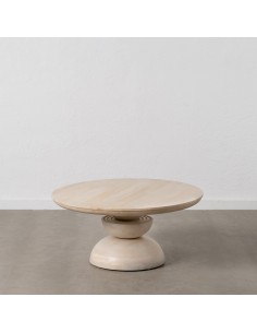 Mesa de centro em madeira de mangueira branqueada...