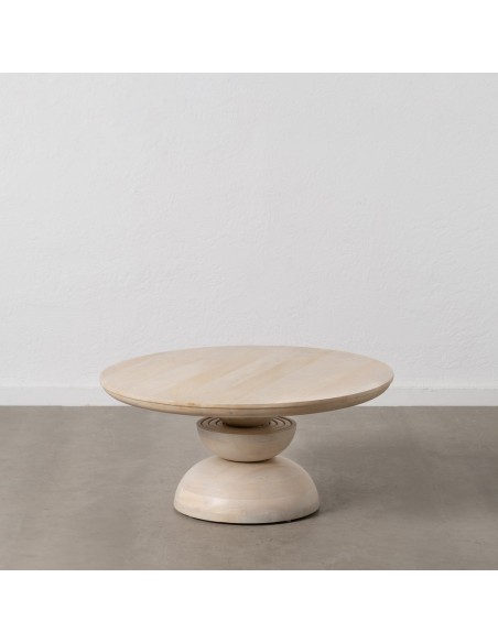Mesa de centro em madeira de mangueira branqueada MACARELLA 90 x 40 cm.