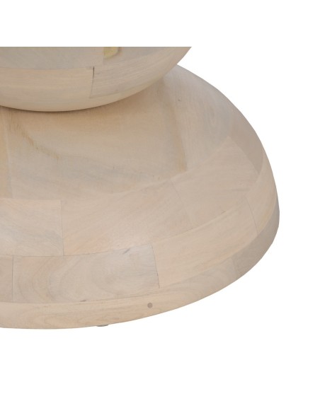 Mesa de centro em madeira de mangueira branqueada MACARELLA 90 x 40 cm.