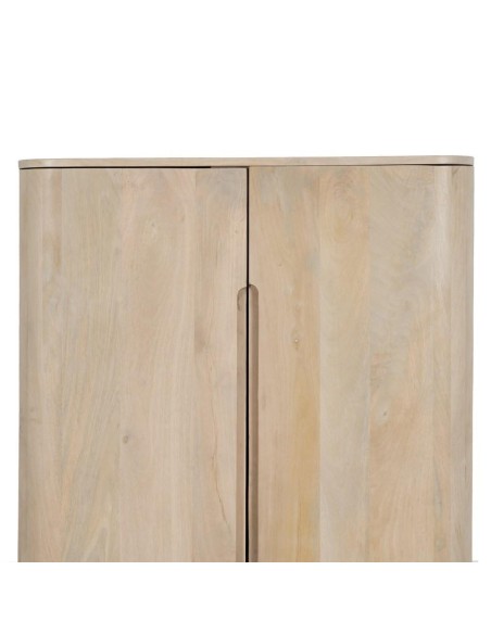 Armario LUN de madera de mango blanqueado 90 x 138 cm.