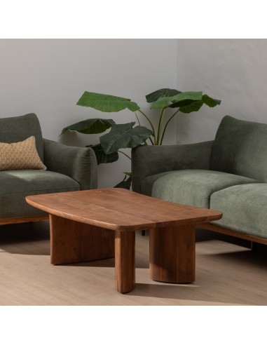 Mesa de centro OAQ de madera de mango acabado...