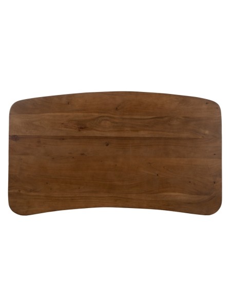 Mesa de centro OAQ de madera de mango acabado marron, 130 x 70 cm.