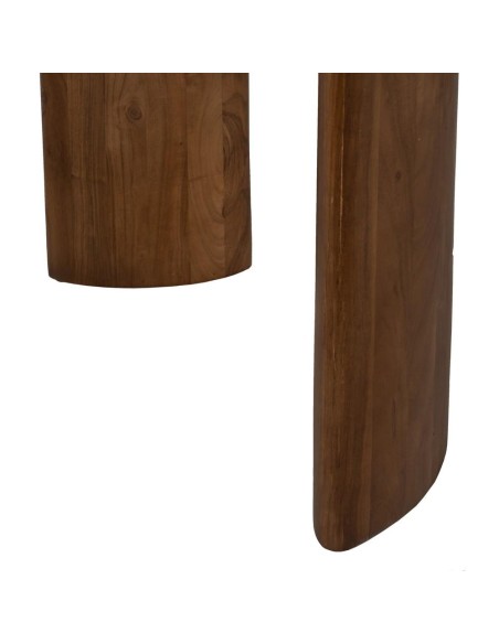 Mesa de comedor OAQ de madera de mango acabado marron, 200 x 76 cm.