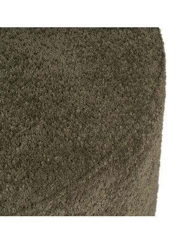 Butaca LUISA en tejido verde y metal dorado.