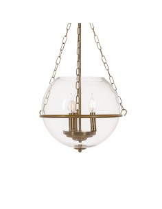 Lámpara de techo Mao de metal oro y cristal Ø 35 cm.