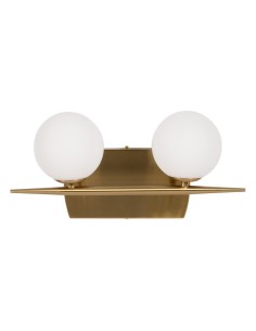 Aplique MAHALA com 2 esferas de vidro fosco e metal com...