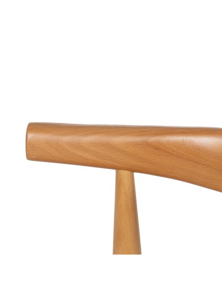 Silla WISH de madera natural y cuerda.