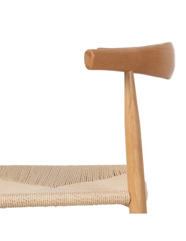 Silla WISH de madera natural y cuerda.